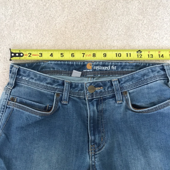 Carhartt Relaxed Fit Cutoff Jeans Women's Size 4 Tall - Picture 7 of 9